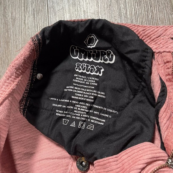 Empyre Men's Pants Corduroy Casual Skate Loose 28 Pink - Picture 3 of 9